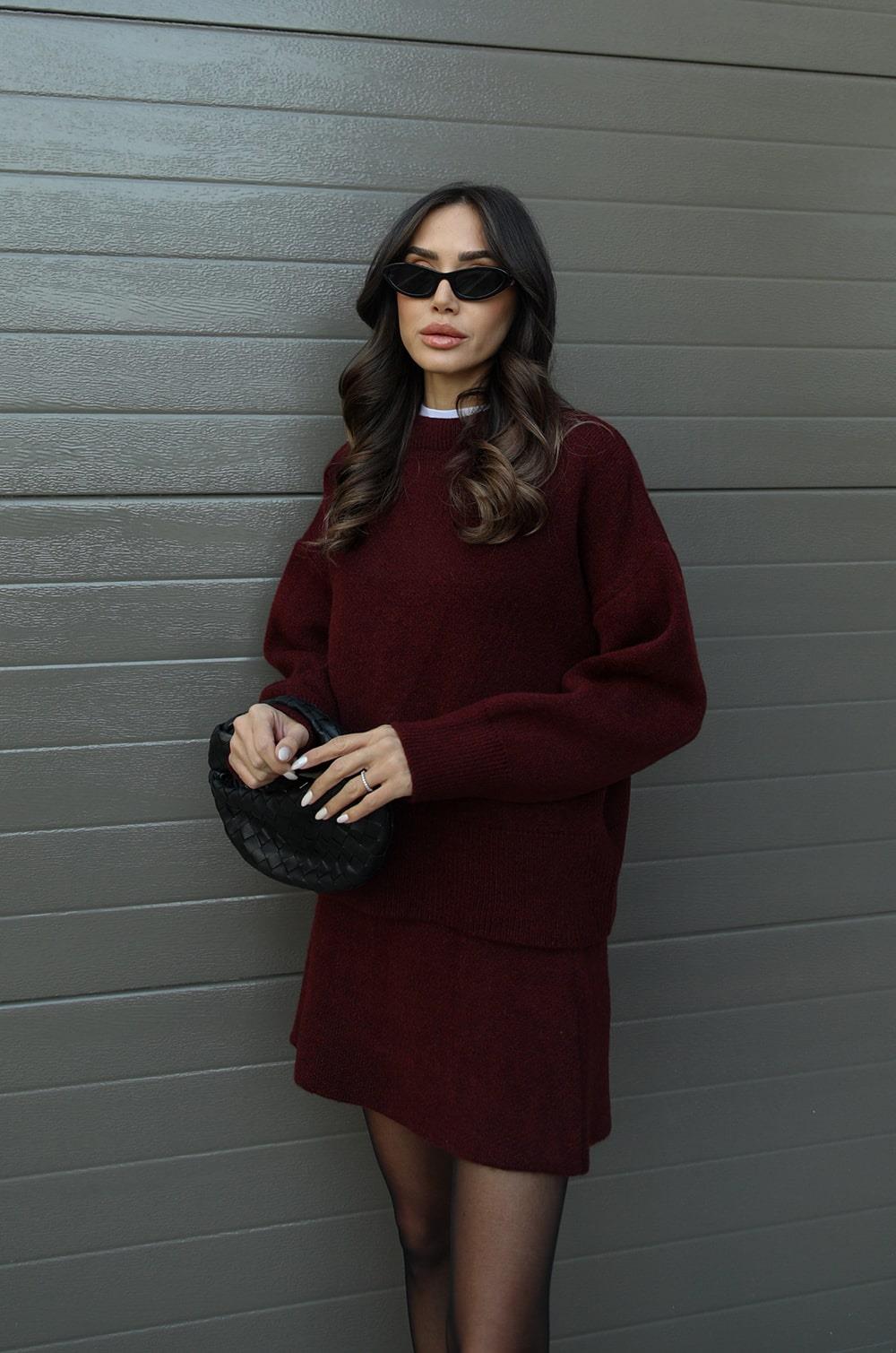Knitted skirt suit(Top + skirt)