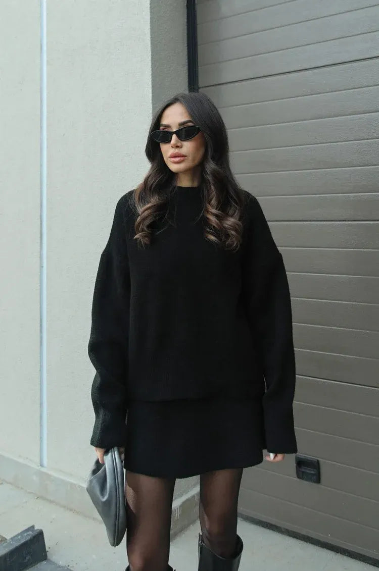 Knitted skirt suit(Top + skirt)
