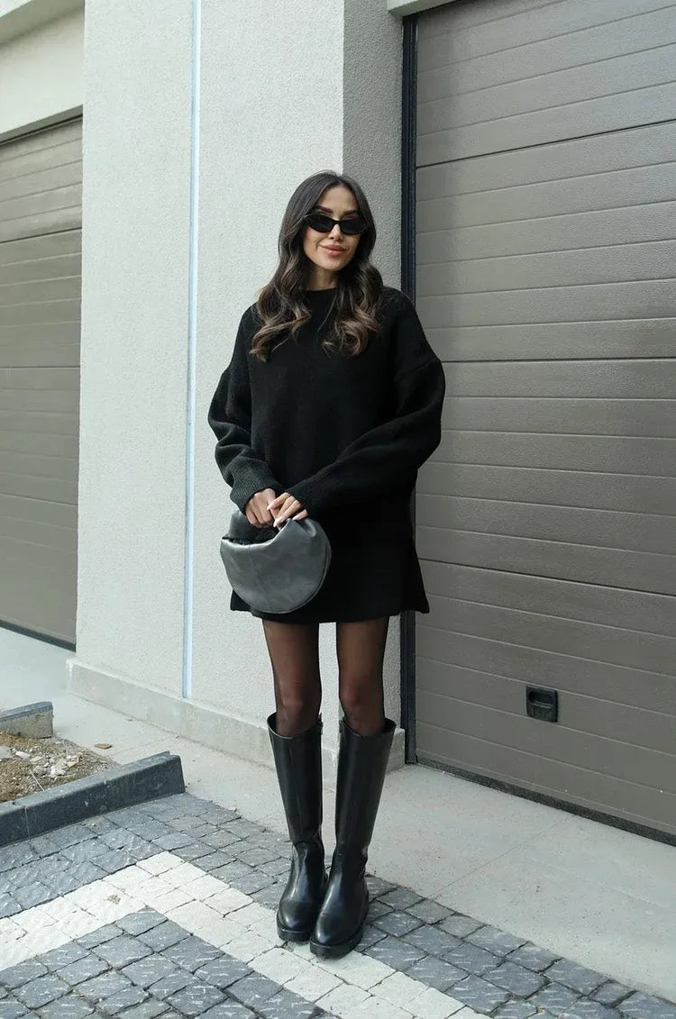 Knitted skirt suit(Top + skirt)