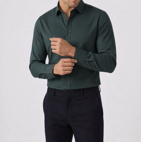 The "Infinite" Performance Dress Shirt | 4-Way Stretch & Zero-Iron