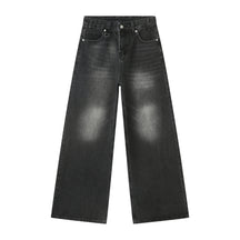 American straight-leg wide-leg floor-length stone-washed relaxed Jeans