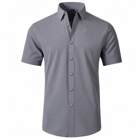 The "Infinite" Performance Short-Sleeve Shirt | 4-Way Stretch & Zero-Iron