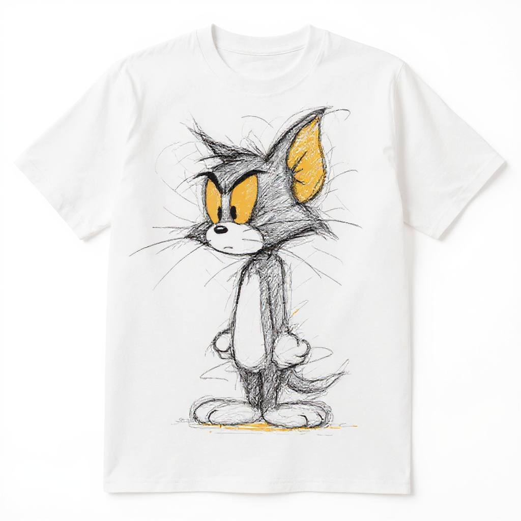 Hand-drawn line cartoon Short-Sleeve T-Shirt