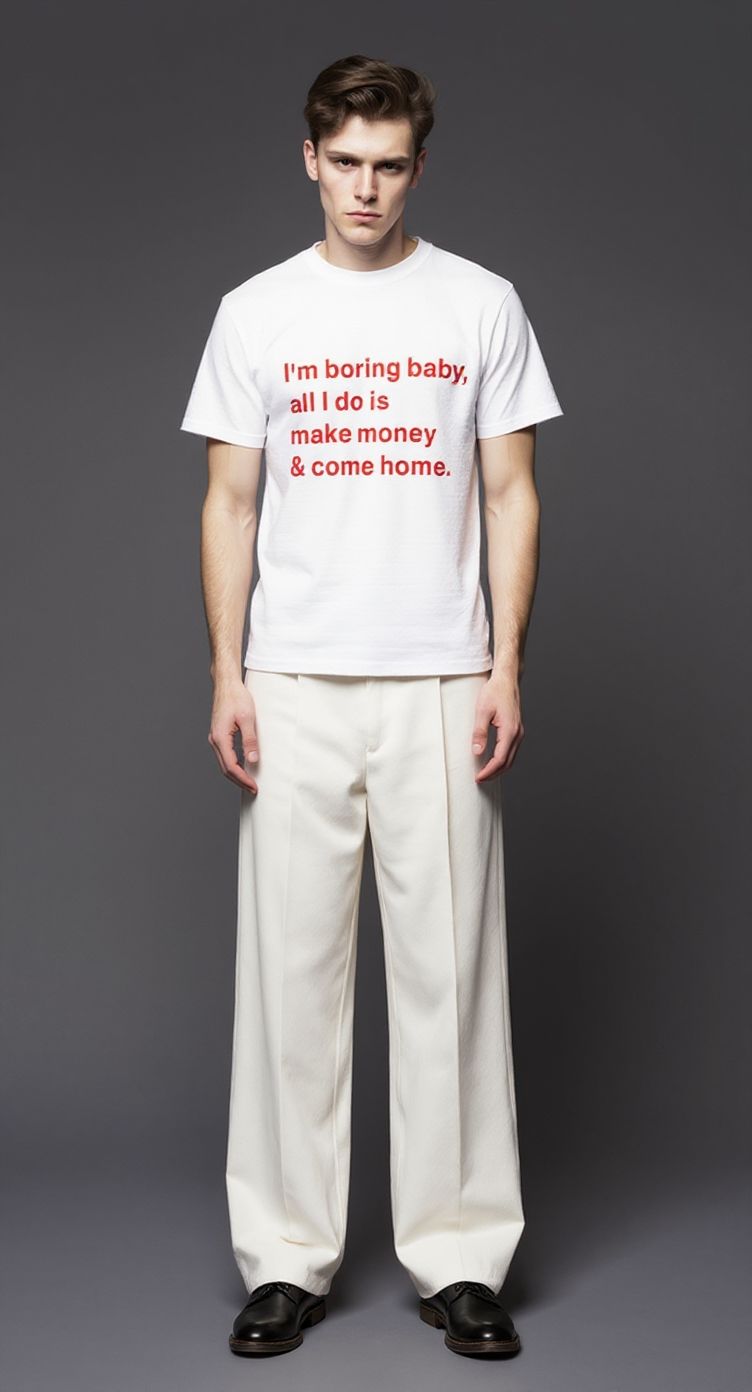I'm boring baby, all I do is make money & come home-Short Sleeve T-Shirt