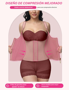 Shapewear with Double Waistband - Abdominal Control and Waist Sculpting