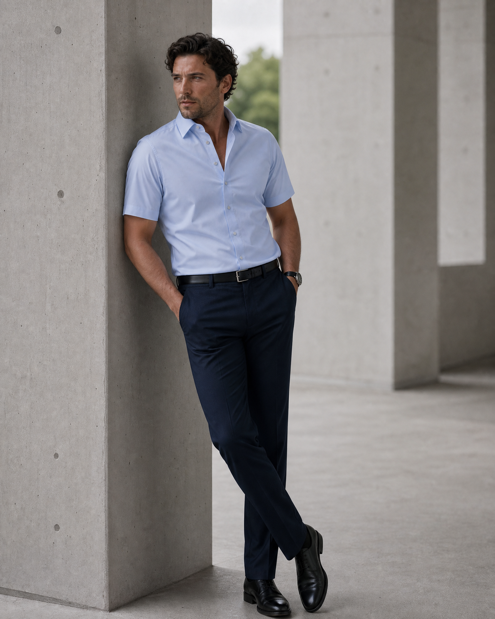 The "Infinite" Performance Short-Sleeve Shirt | 4-Way Stretch & Zero-Iron