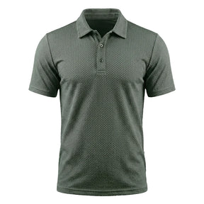 The "Riviera" Textured Knit Polo 丨Breathable Micro-Waffle Comfort