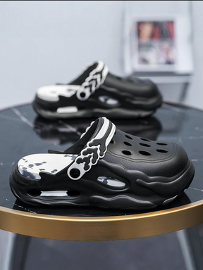 Men's colorblock hollow out design clogs