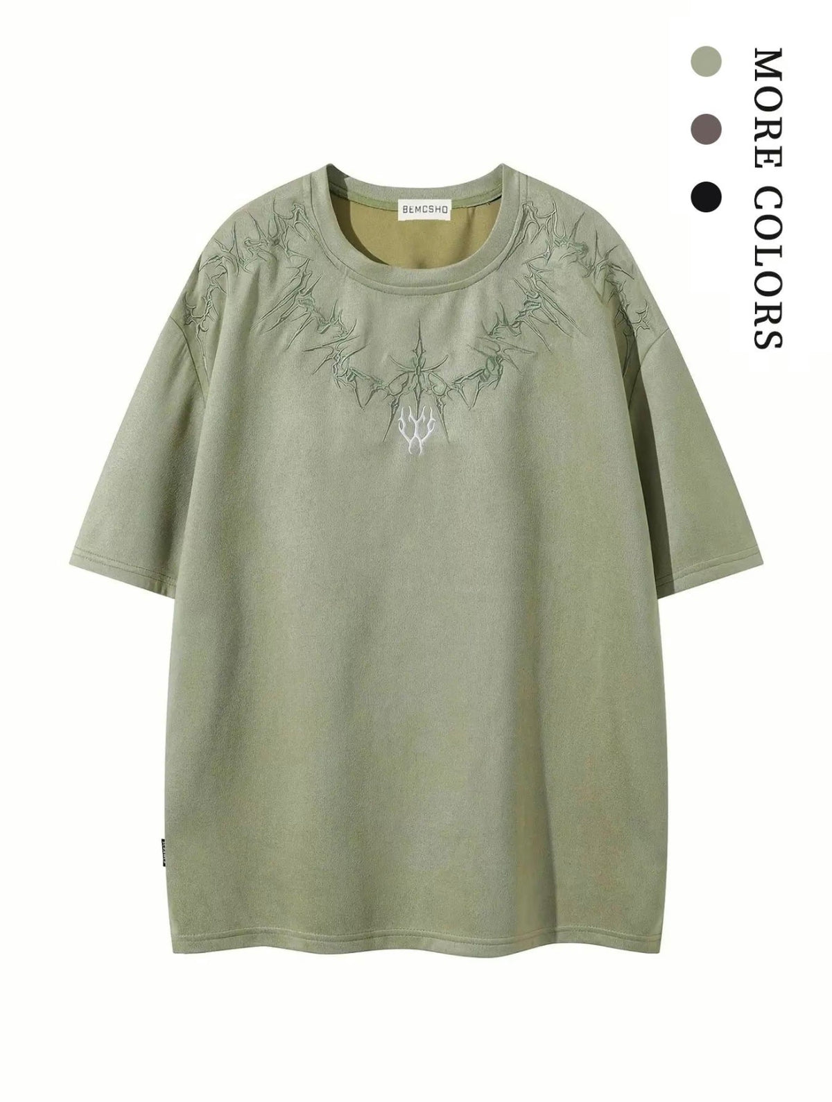 Men’s Graphic Embroidery Drop Shoulder Tee