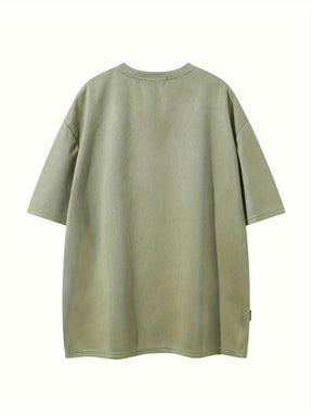 Men’s Graphic Embroidery Drop Shoulder Tee