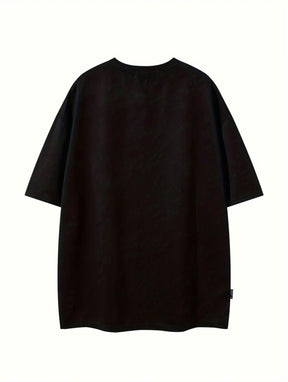 Men’s Graphic Embroidery Drop Shoulder Tee