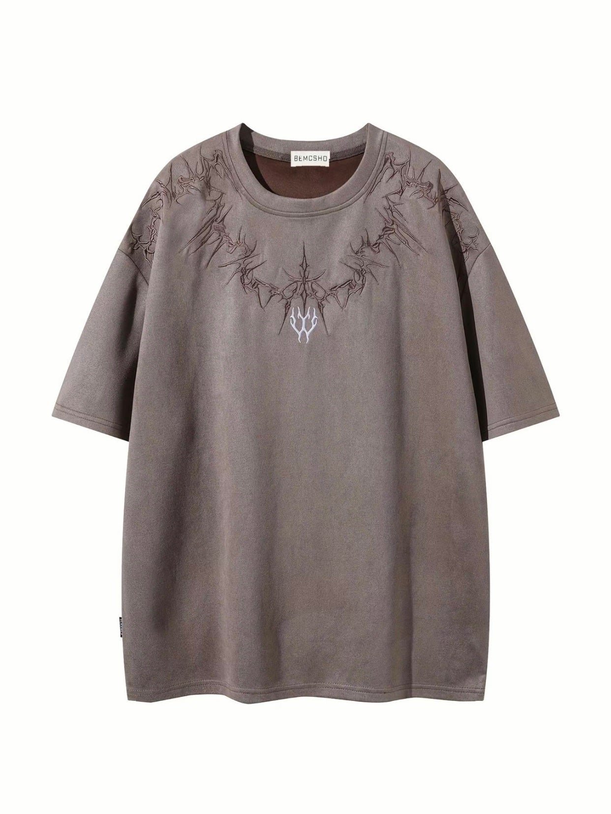 Men’s Graphic Embroidery Drop Shoulder Tee