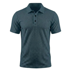 The "Riviera" Textured Knit Polo 丨Breathable Micro-Waffle Comfort