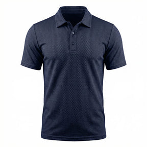 The "Riviera" Textured Knit Polo 丨Breathable Micro-Waffle Comfort