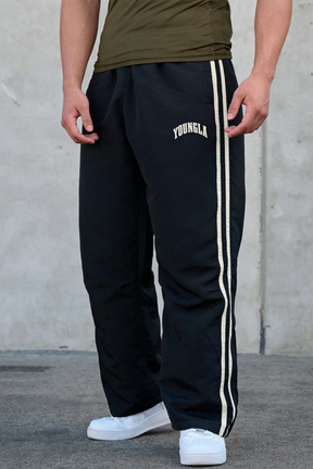 Men's double-strip stitching printed sweatpants