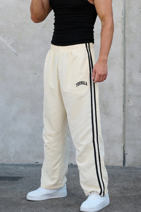Men's double-strip stitching printed sweatpants