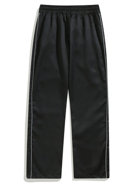 Streetwear Athleisure Loose Pocket Striped Trousers