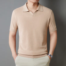 V-neck breathable short-sleeve shirt
