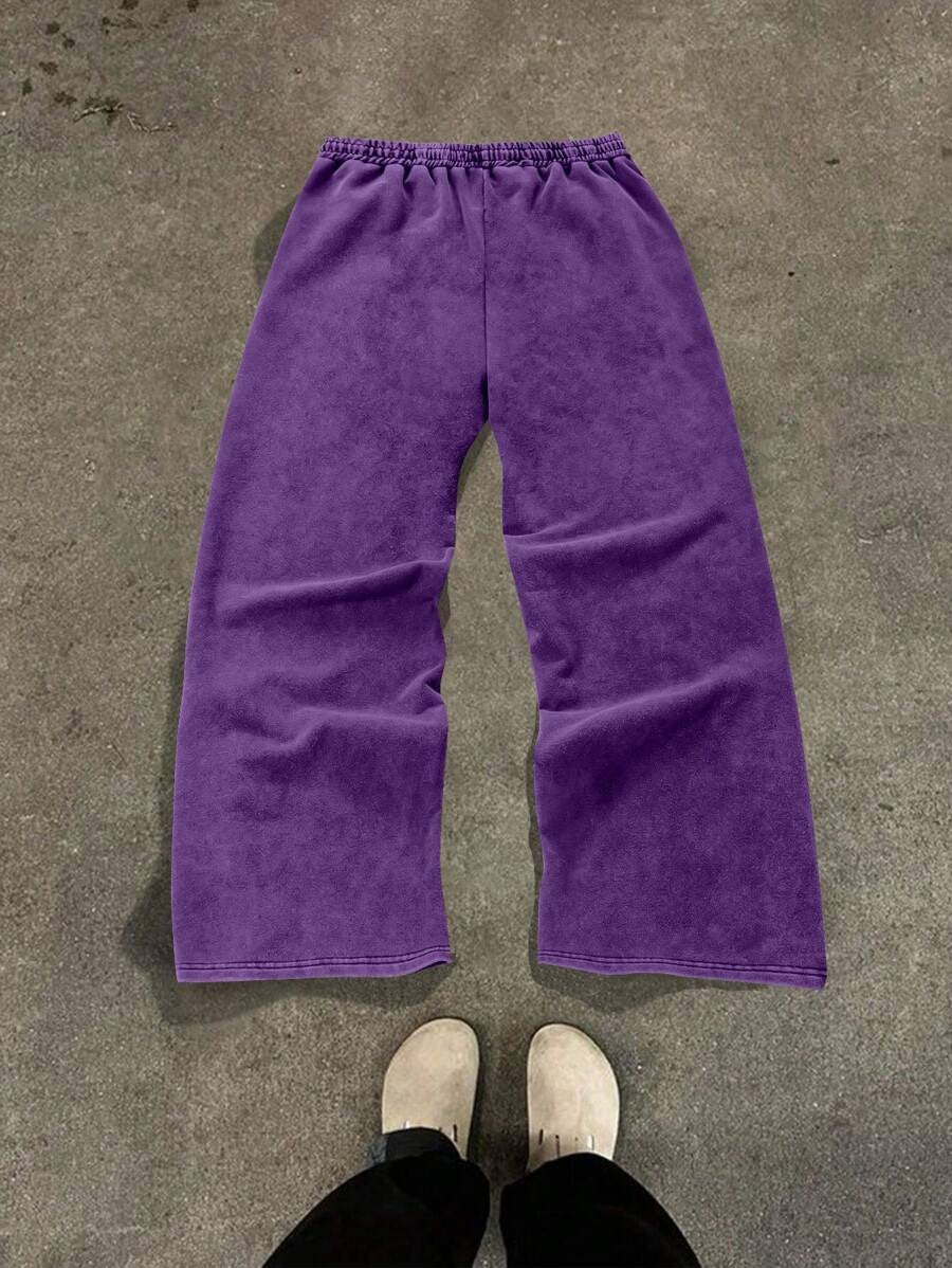 Men's Regular Fit Striped Print Drawstring Waist Sweatpants (Buy two get free shipping)