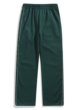 Streetwear Athleisure Loose Pocket Striped Trousers