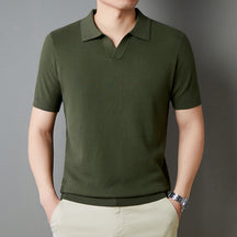 V-neck breathable short-sleeve shirt