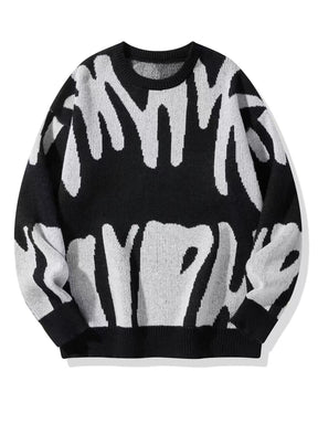 Unisex Hip-Hop Round Neck Sweater
