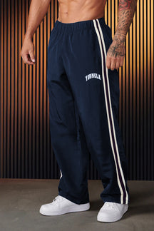 Men's double-strip stitching printed sweatpants