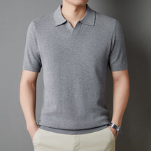 V-neck breathable short-sleeve shirt