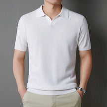 V-neck breathable short-sleeve shirt