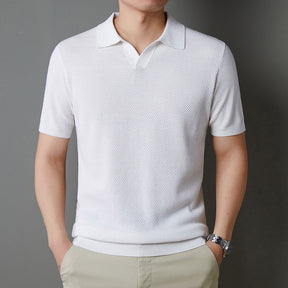 V-neck breathable short-sleeve shirt
