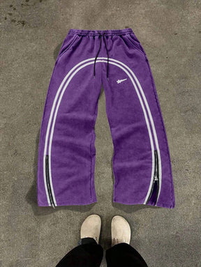 Men's Regular Fit Striped Print Drawstring Waist Sweatpants (Buy two get free shipping)