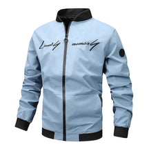 Men's Regular Fit Letter Embroidered Zip-Up Pilot Jacket