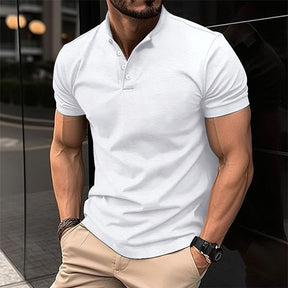 Men's casual T-shirt with buttons
