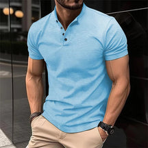 Men's casual T-shirt with buttons