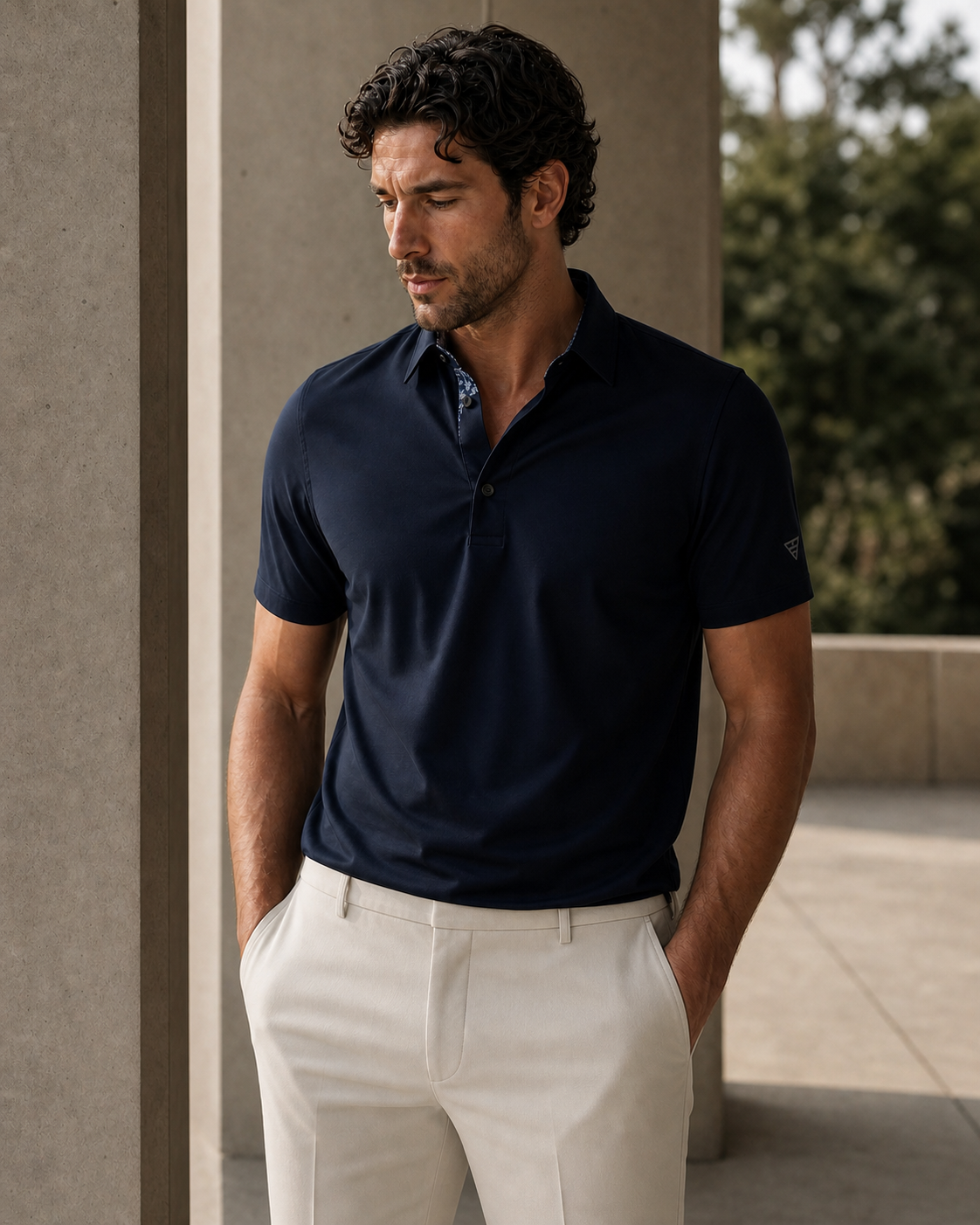 The "Clubhouse" Tech-Knit Polo | 4-Way Stretch & Zero-Iron