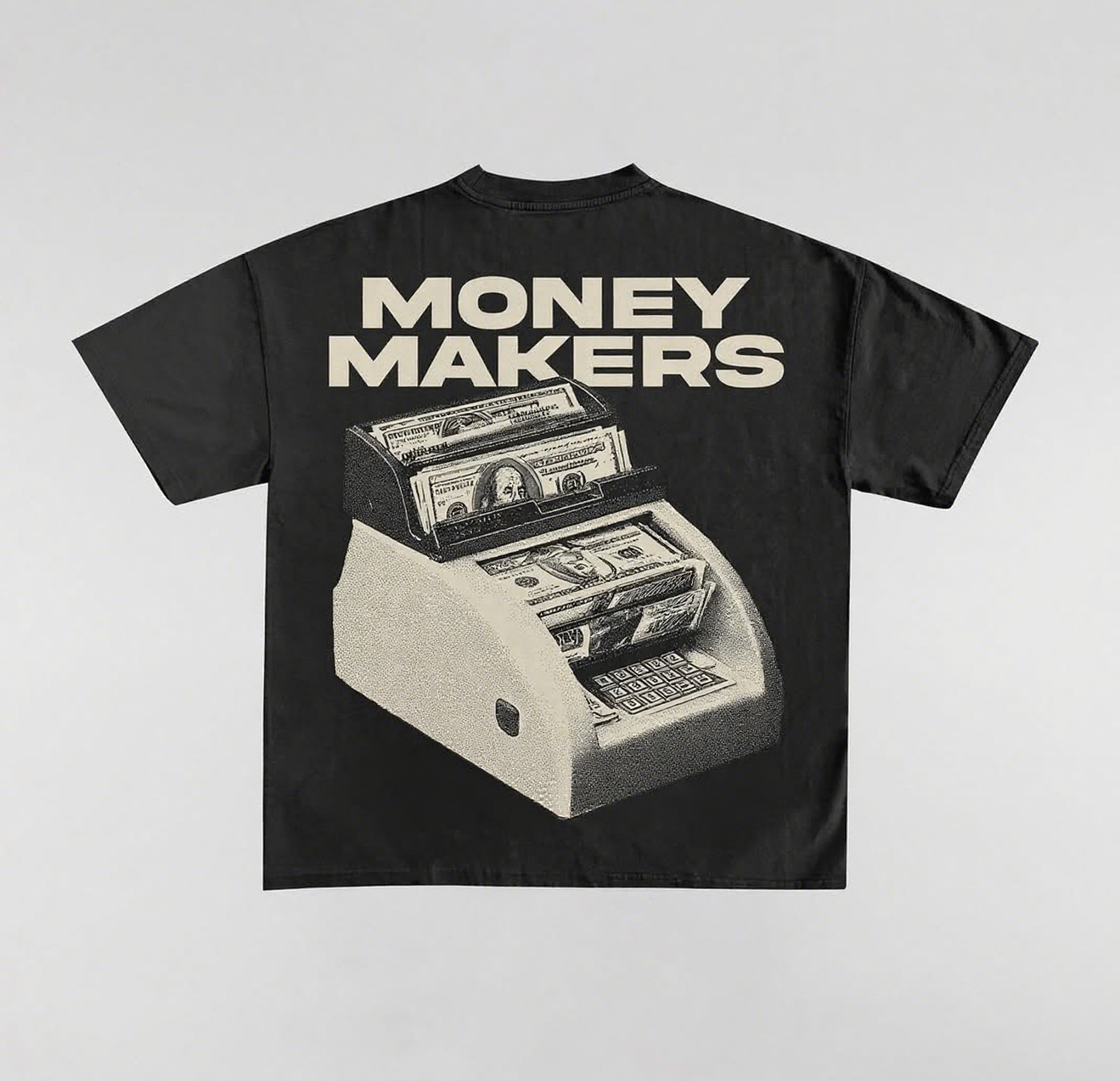 Money Maker Print Short Sleeve T-shirt