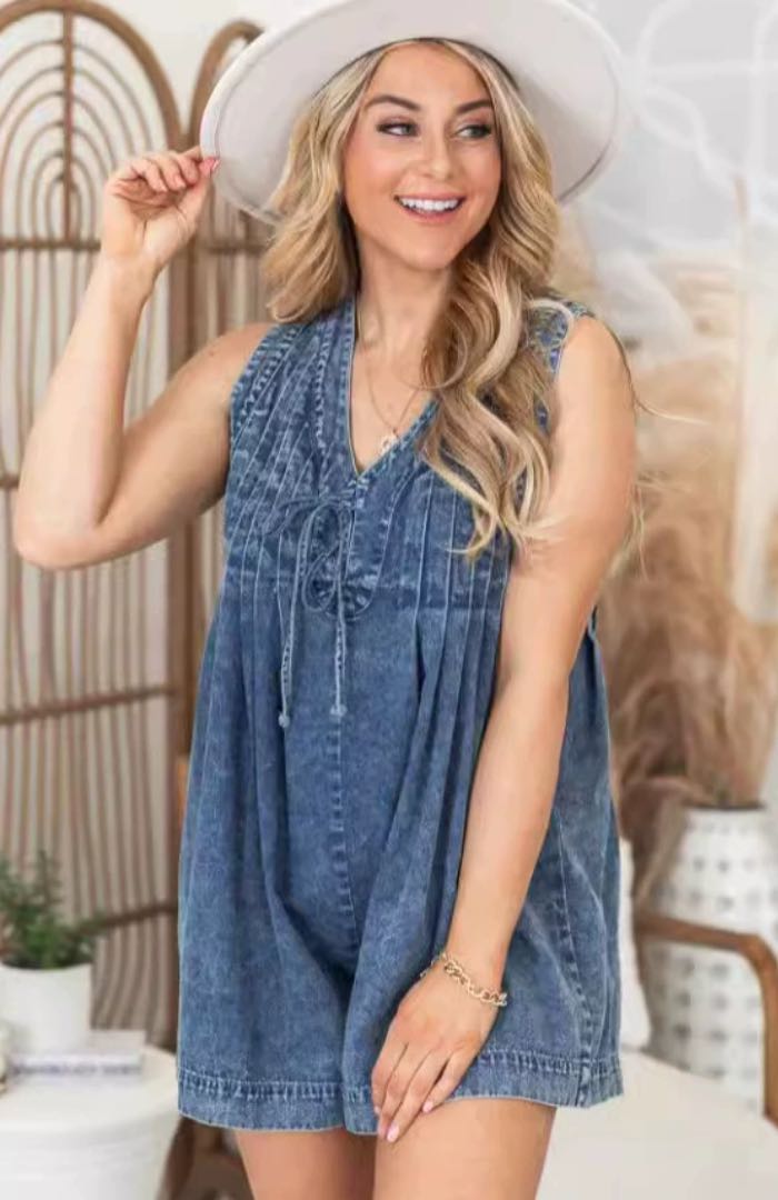 Dixie Denim Romper