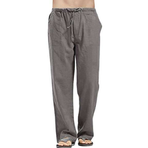 COOFANDY New York Fashion Week Linen Yoga Elastic Beach Vacation Pants Cotton Fabric Bottom Breathable Drawstring Light Loose Comfort Fit Adjustable Summer Trouser