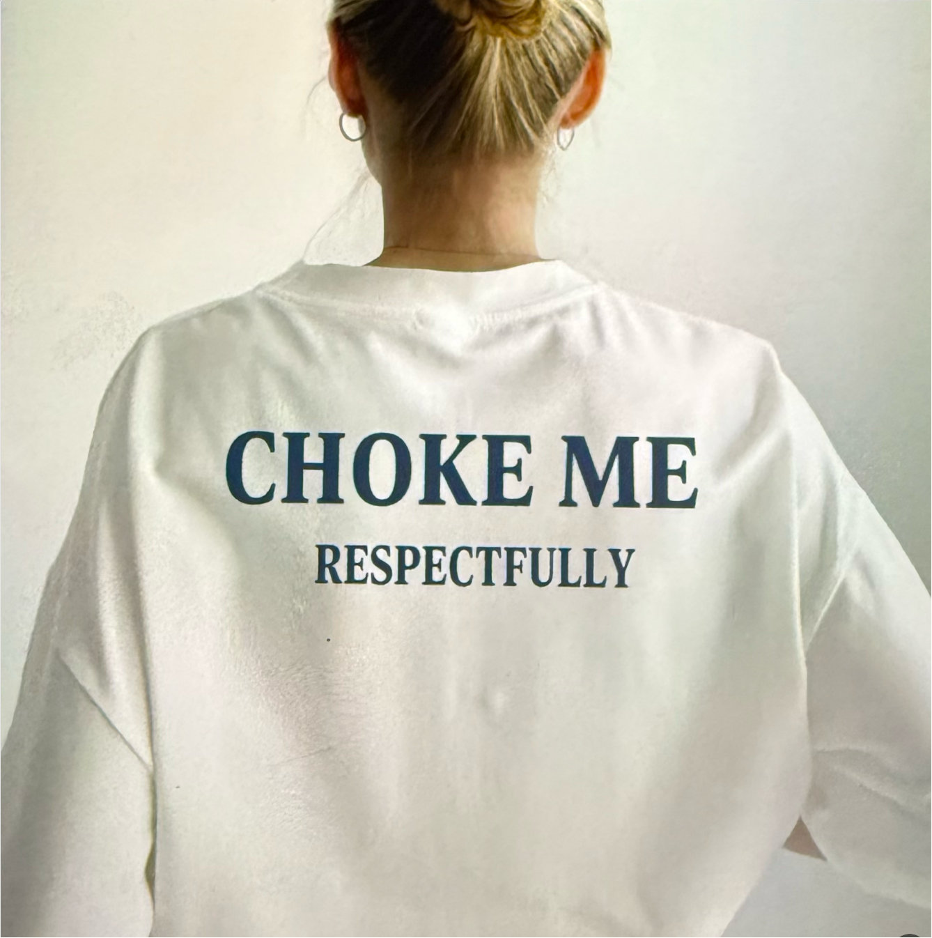CHOKE ME RESPECTFULLY Print Short Sleeve T-shirt