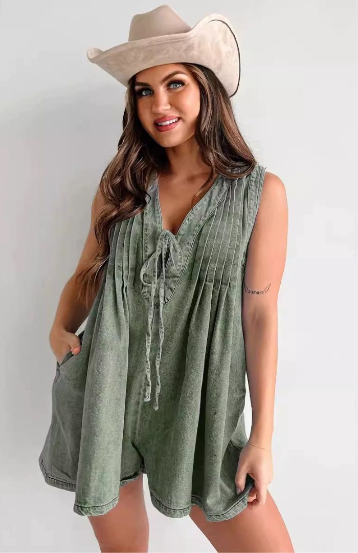 Dixie Denim Romper
