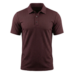 The "Riviera" Textured Knit Polo 丨Breathable Micro-Waffle Comfort