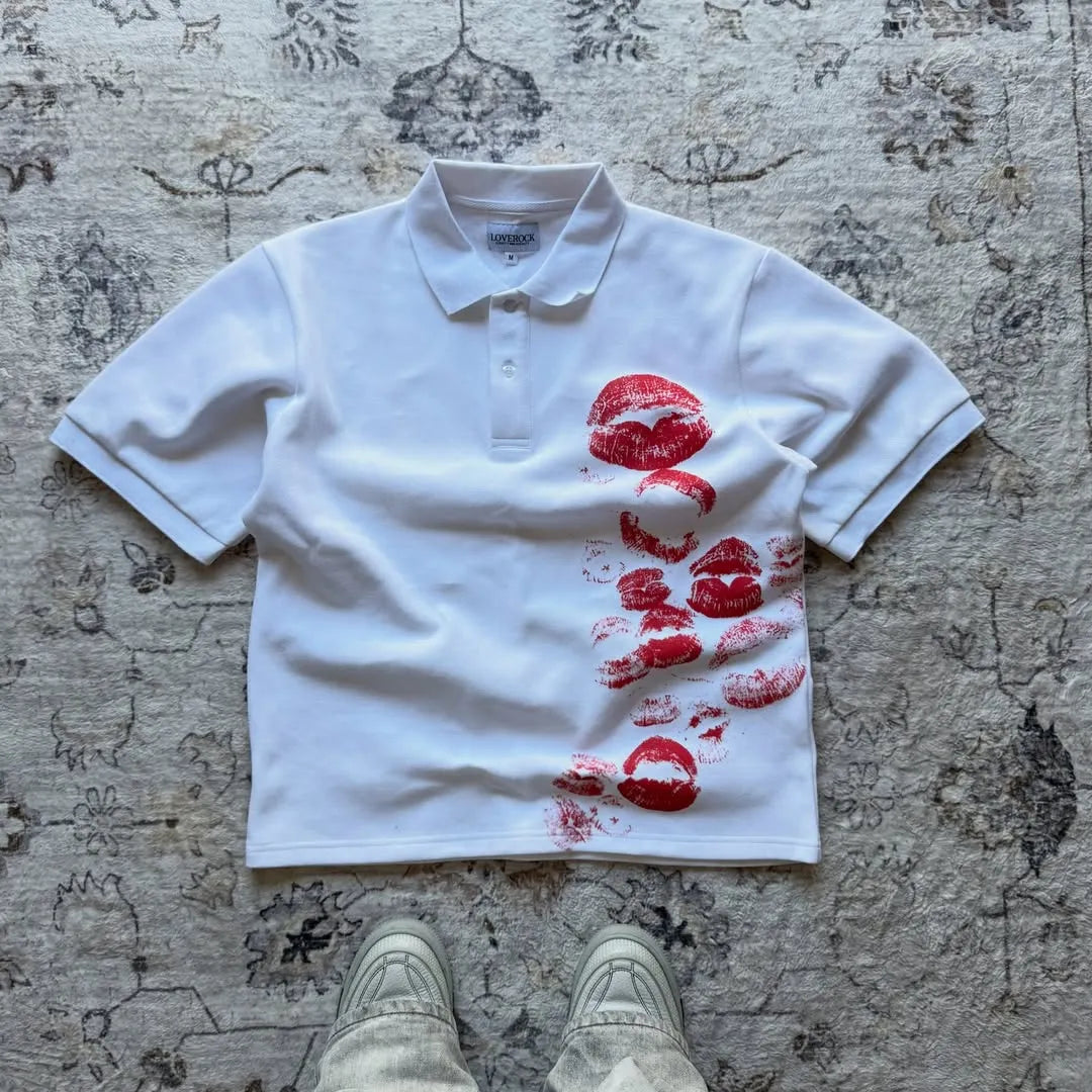 Red Lips Polo Shirt