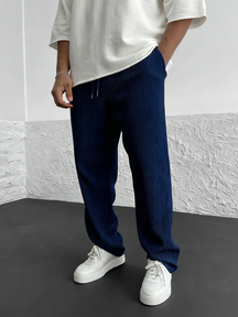 Ribbed Tube Leg Trousers